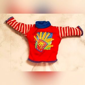 Vintage 1993 Happy Meal Stacie Barbie Doll Mickey D's McDonald's top Fries shirt